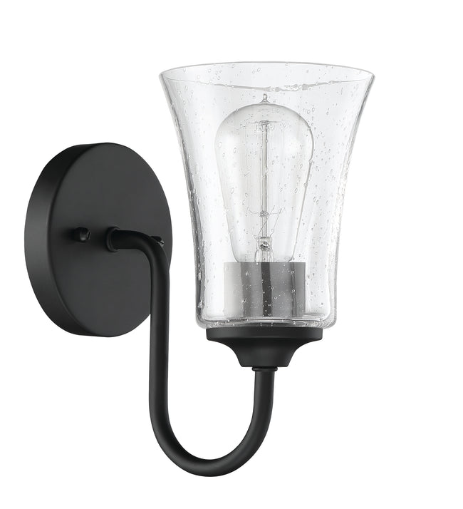 50401-FB - Gwyneth 1 Light 9.5" High Wall Sconce - Flat Black