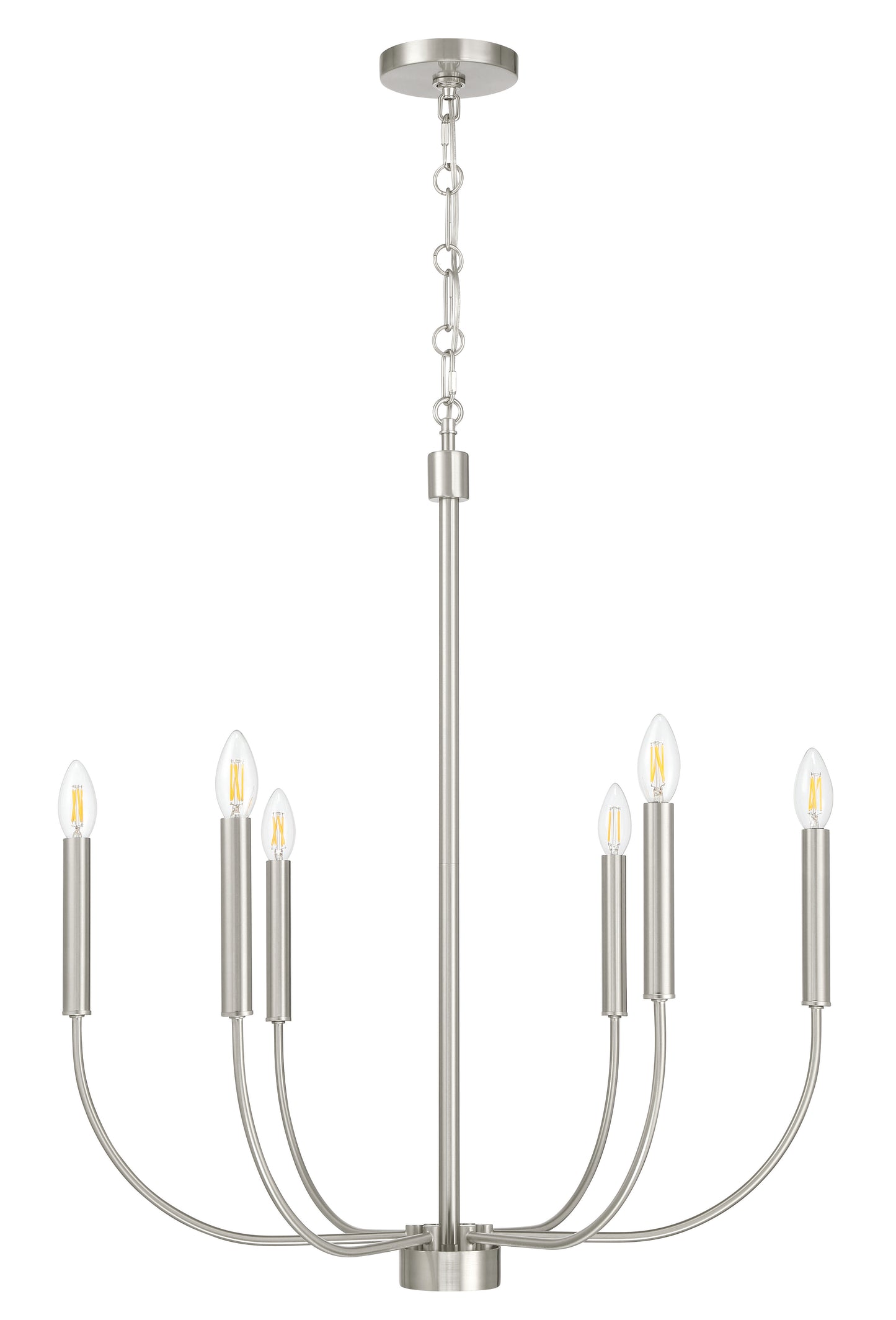 59826-BNK - Traci 6 Light 26" Wide Chandelier - Brushed Nickel
