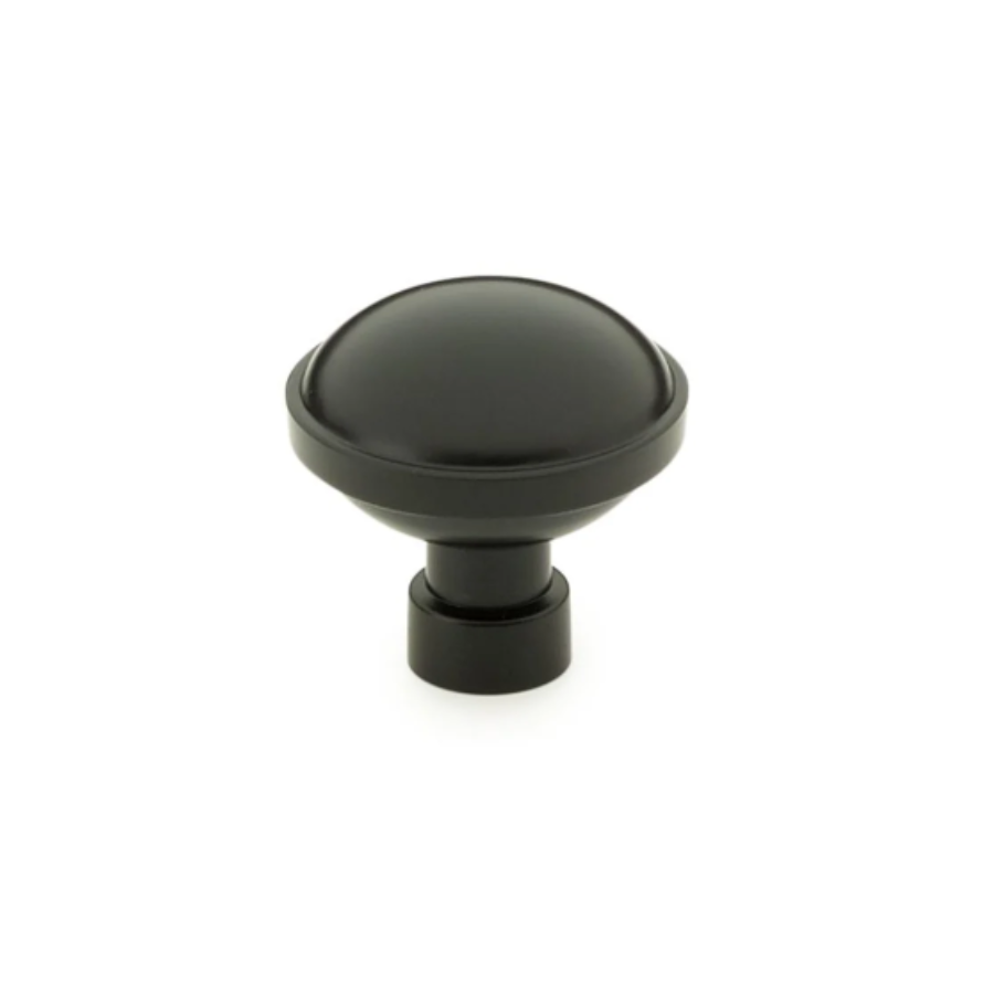 86695US19 - Brandt 1-1/4" Mushroom Cabinet Knob - Industrial Modern Collection - Flat Black