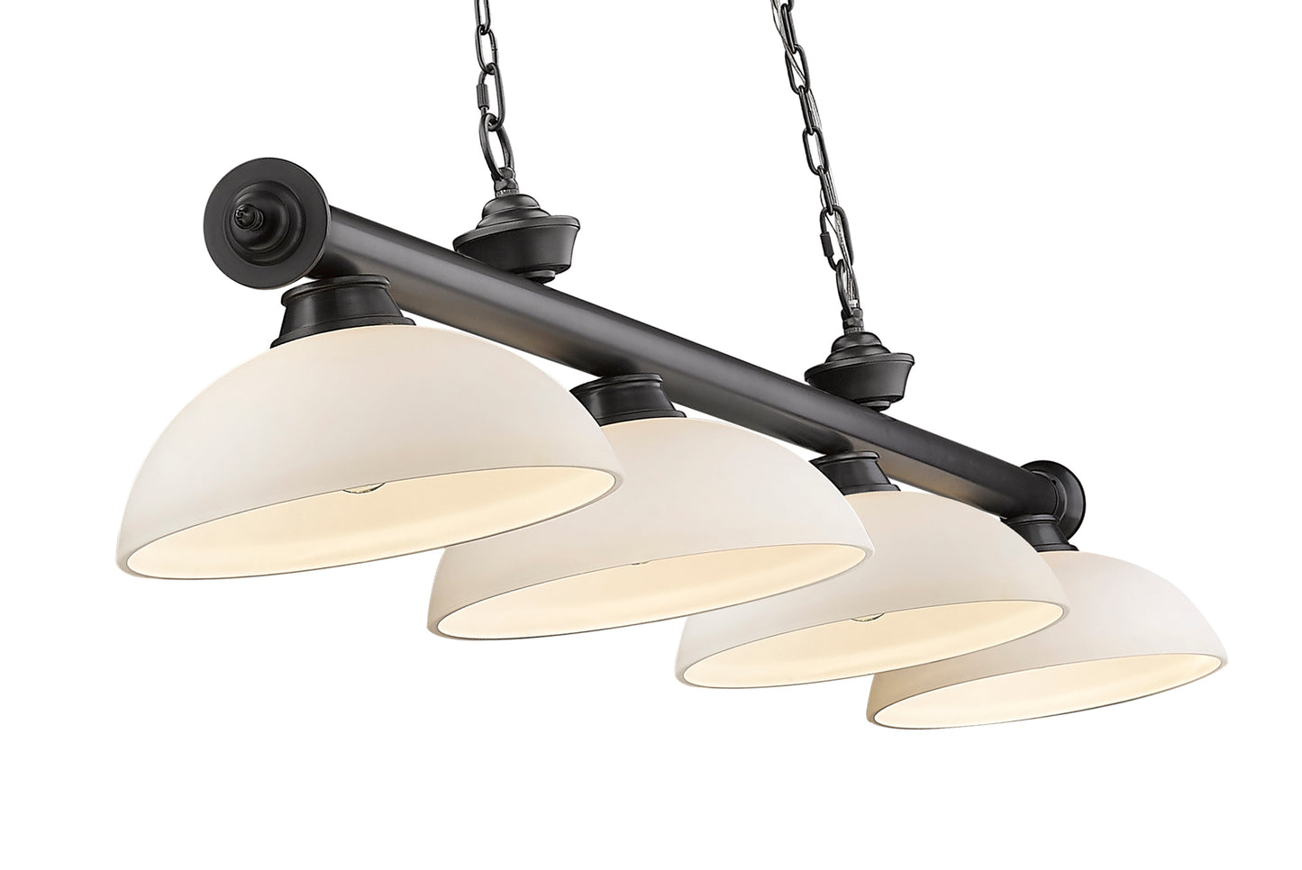 2306-4BP-DMO14 - Cordon 4 Light 81" Billiard - Bronze Plate