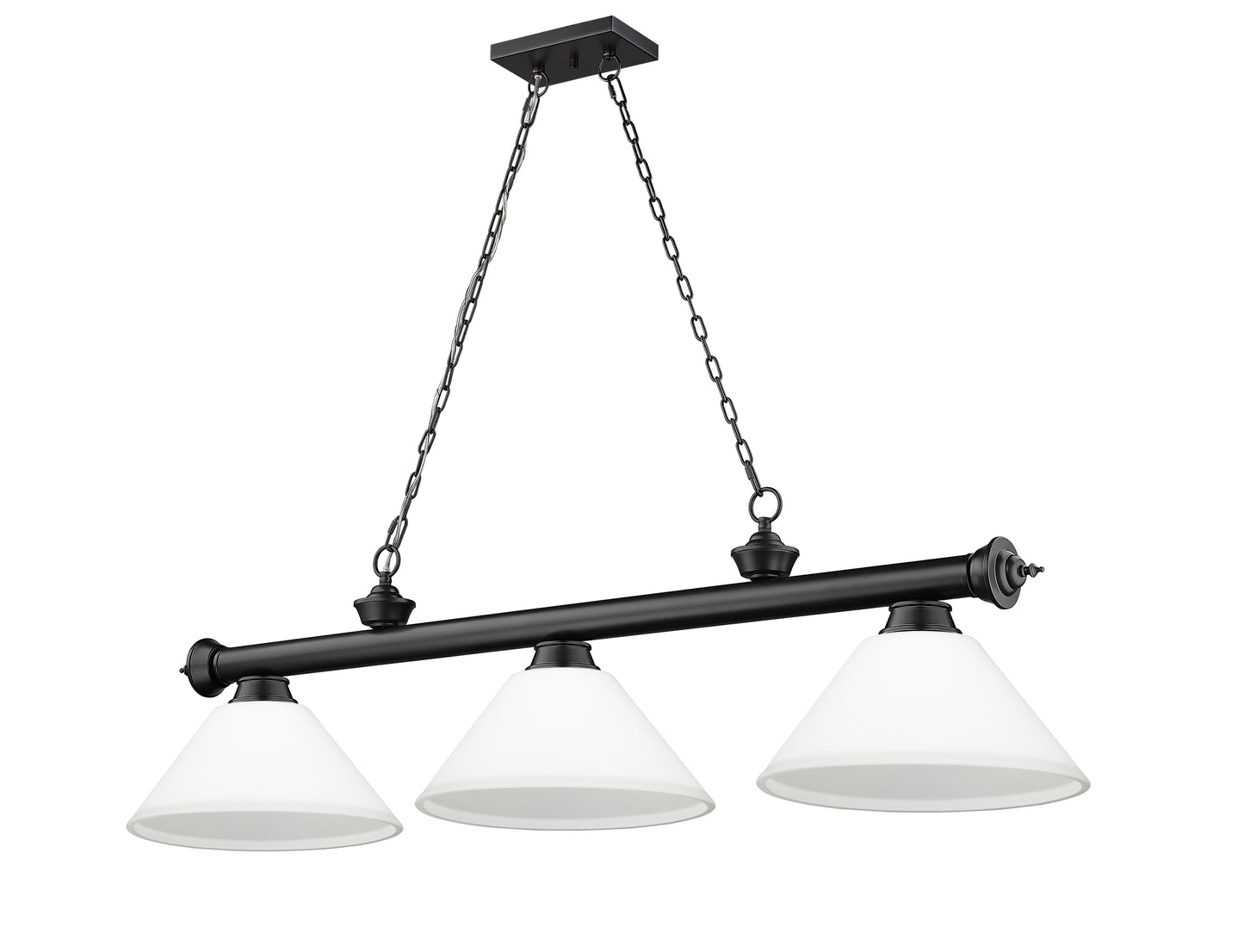 2306-3MB-AMO14 - Cordon 3 Light 57" Billiard - Matte Black