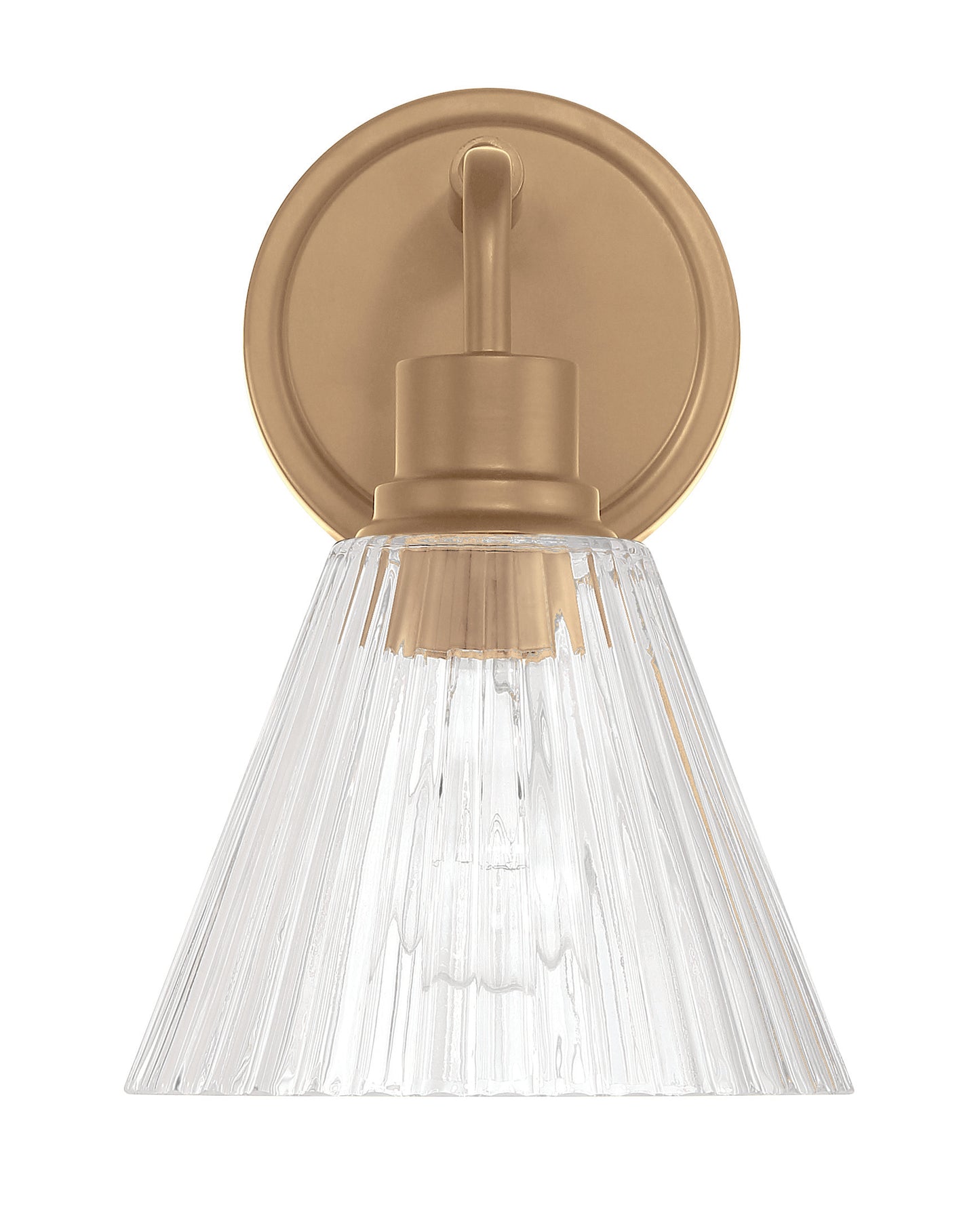 61101-CPZ - Pleated 1 Light 10.38" High Wall Sconce - Premium Bronze