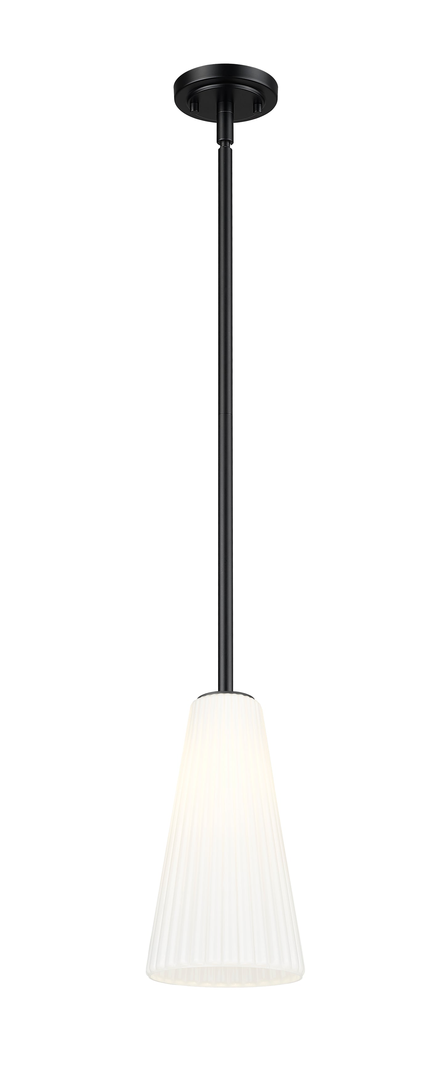 3043P7-ROD-MB - Farrell 1 Light 7" Pendant - Matte Black