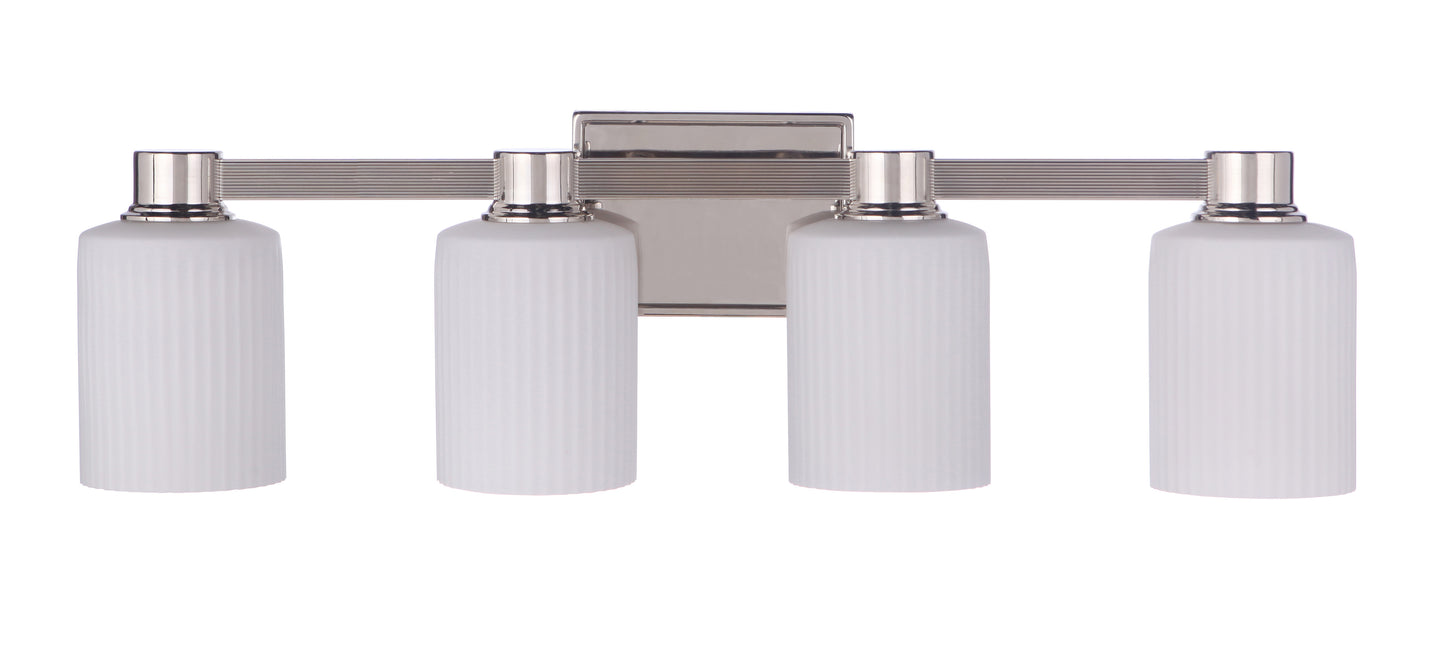 12928PLN4 - Bretton 4 Light 28" Wide Vanity Light - Polished Nickel