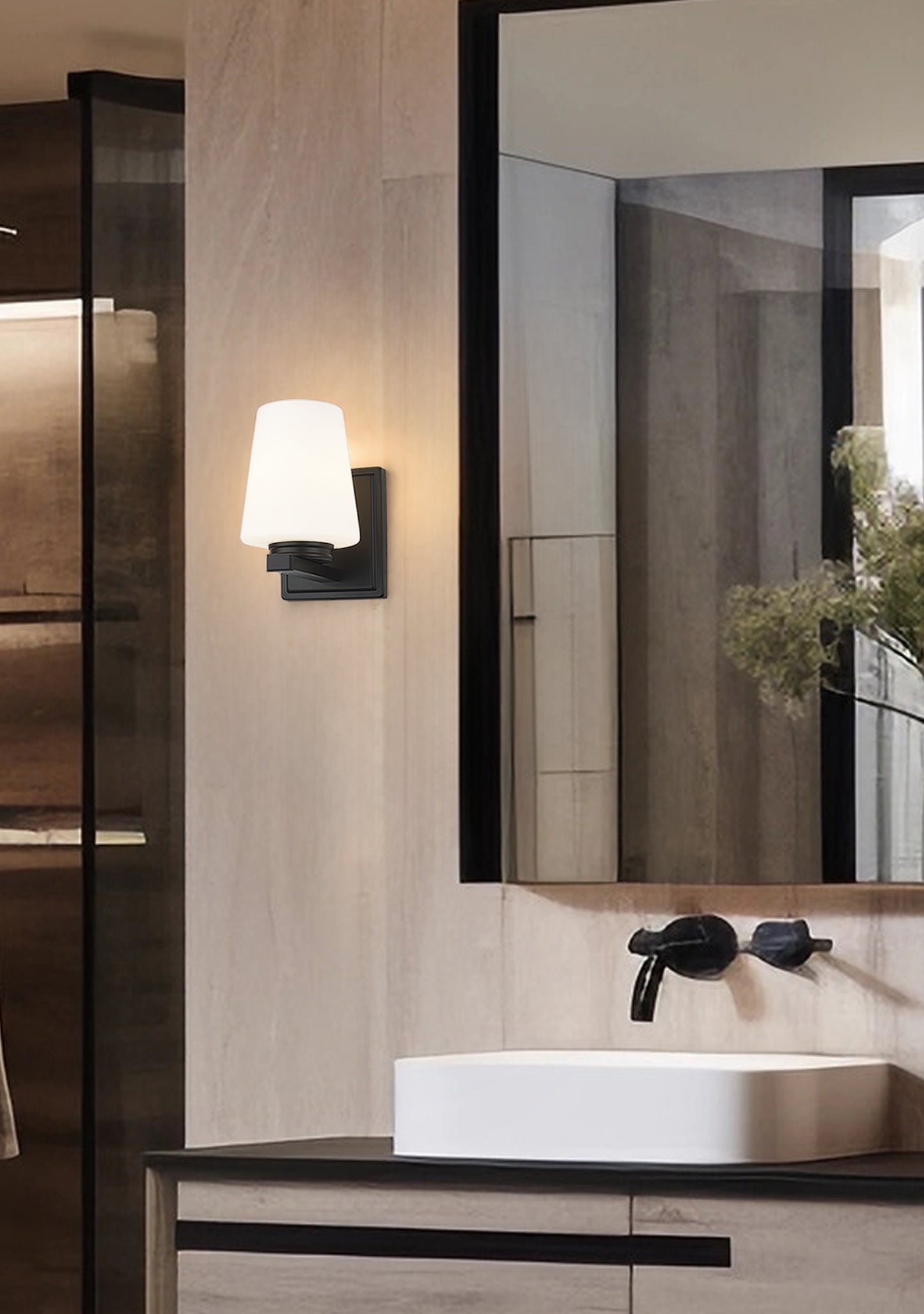 7703-1S-MB - Nextra 1 Light Wall 8" Sconce - Matte Black