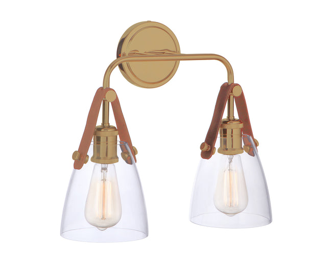 51362-VB - Hagen 2 Light 14.17" High Wall Sconce - Vintage Brass