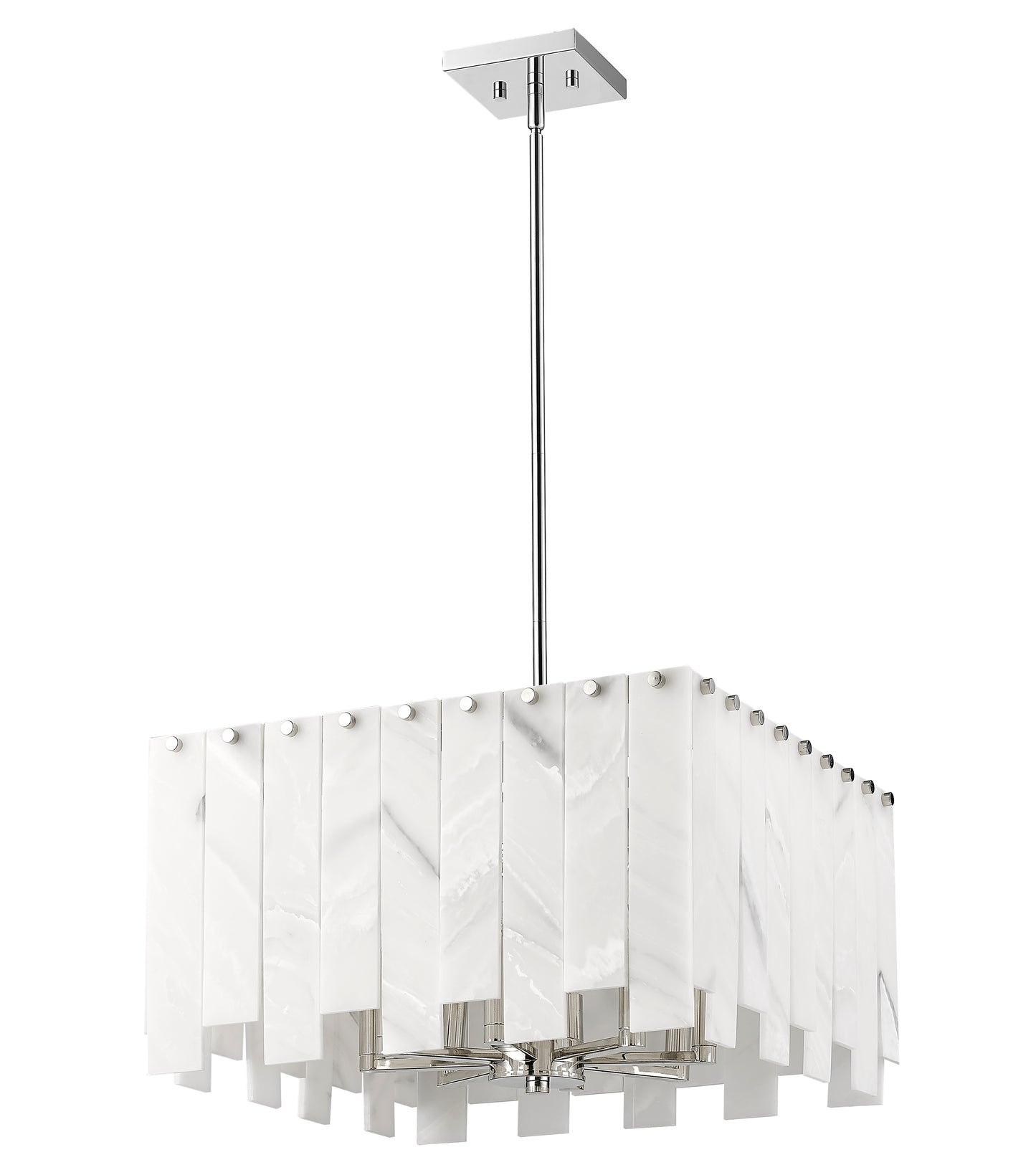 345P20-PN - Viviana 8 Light 20" Chandelier - Polished Nickel