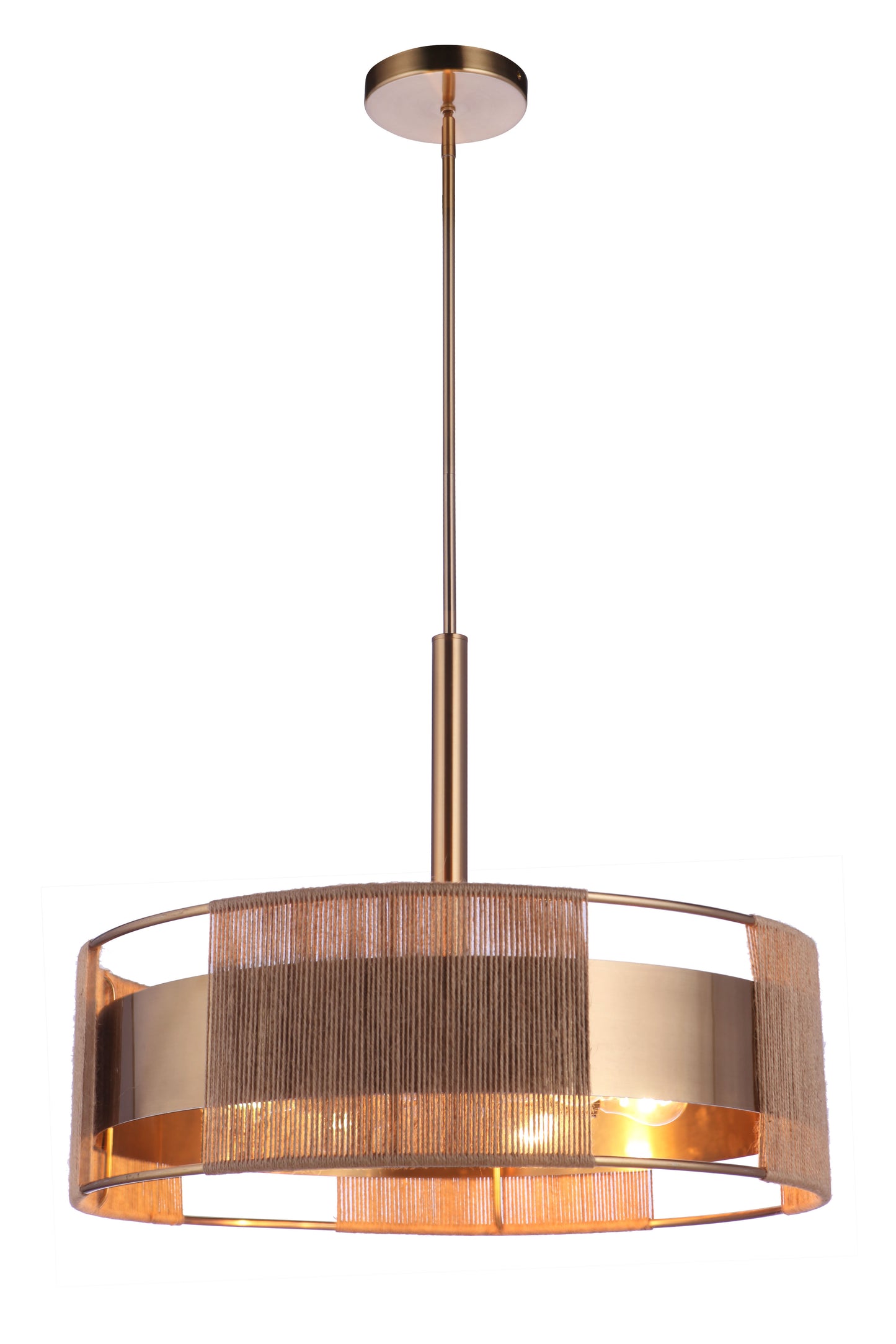 59096-SB - Kensey 6 Light 24" Wide Pendant - Satin Brass