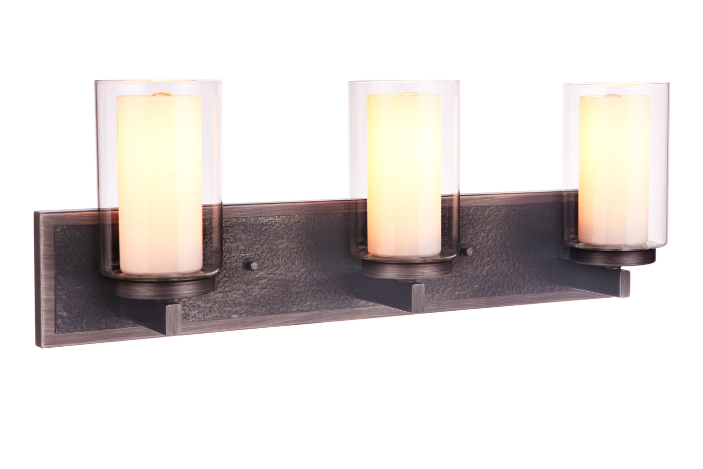 11624NIVNI3 - Texture 3 Light 24" Wide Vanity Light - Natural Iron / Vintage Iron