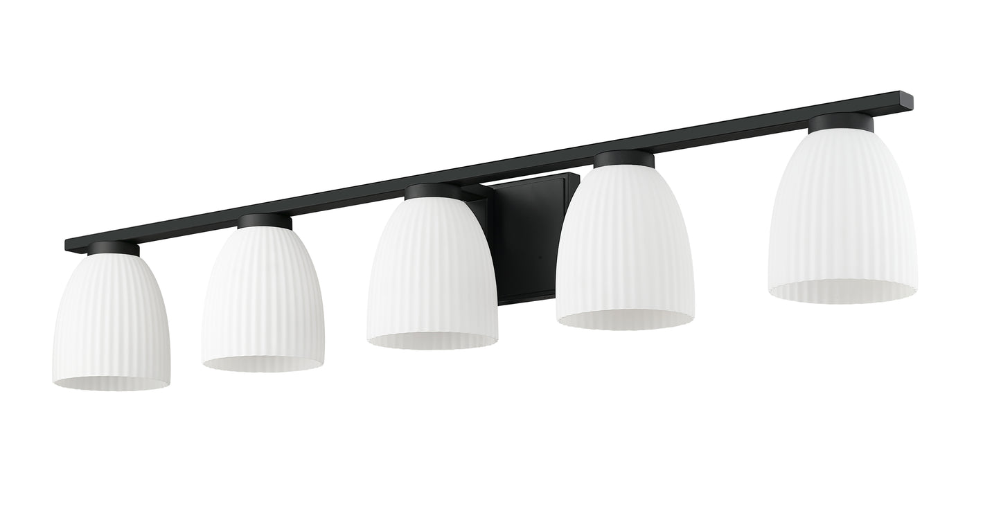 7518-5V-MB - Naya 5 Light 40" Vanity - Matte Black