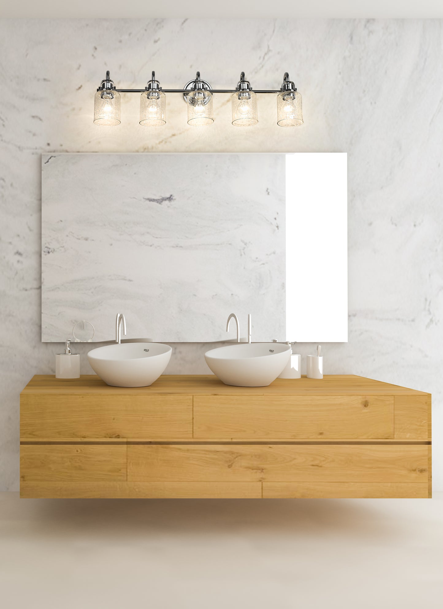 340-5V-CH - Kinsley 5 Light 35" Vanity - Chrome