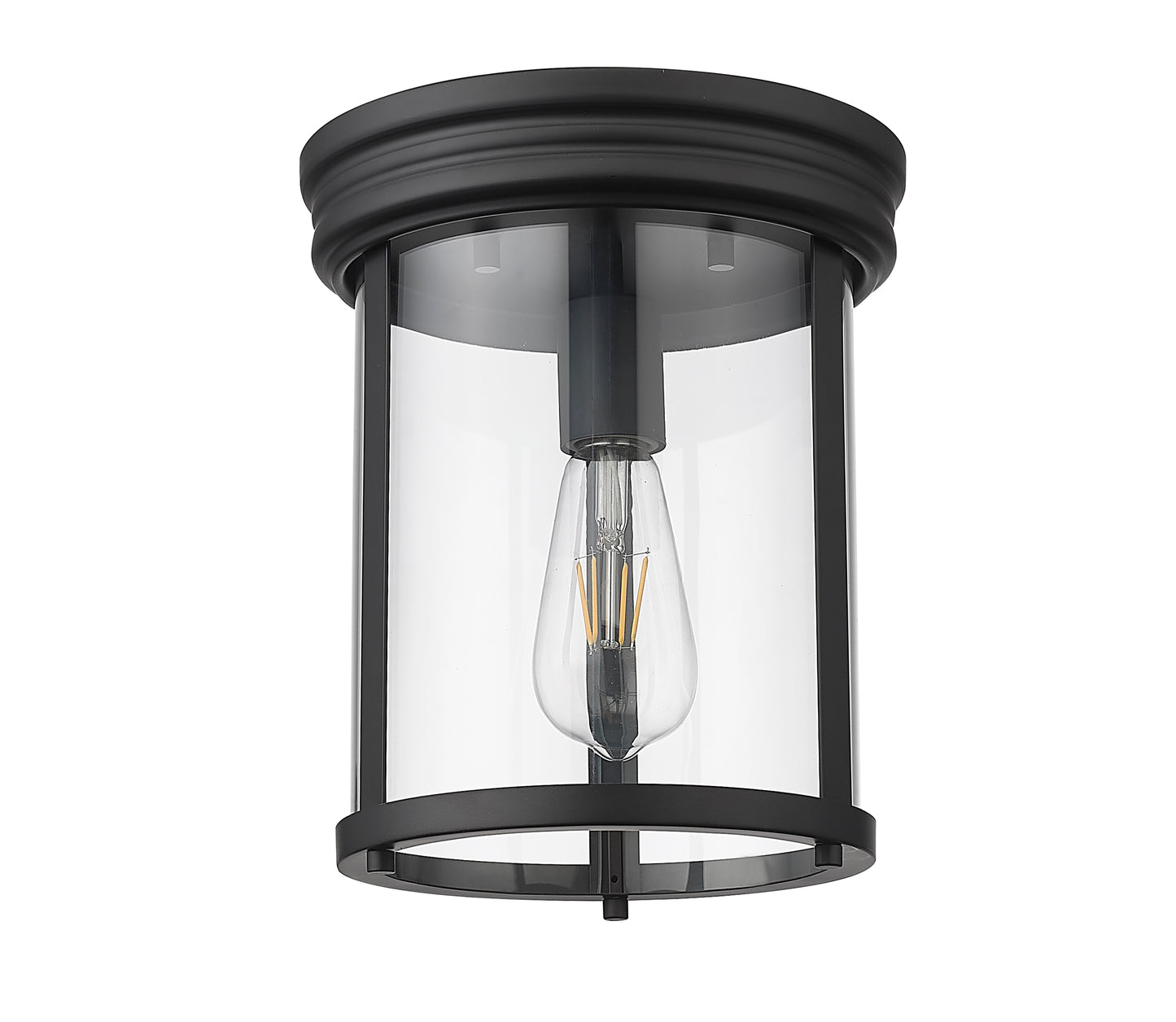 742F9-MB - Thayer 1 Light Flush 9" Mount - Matte Black