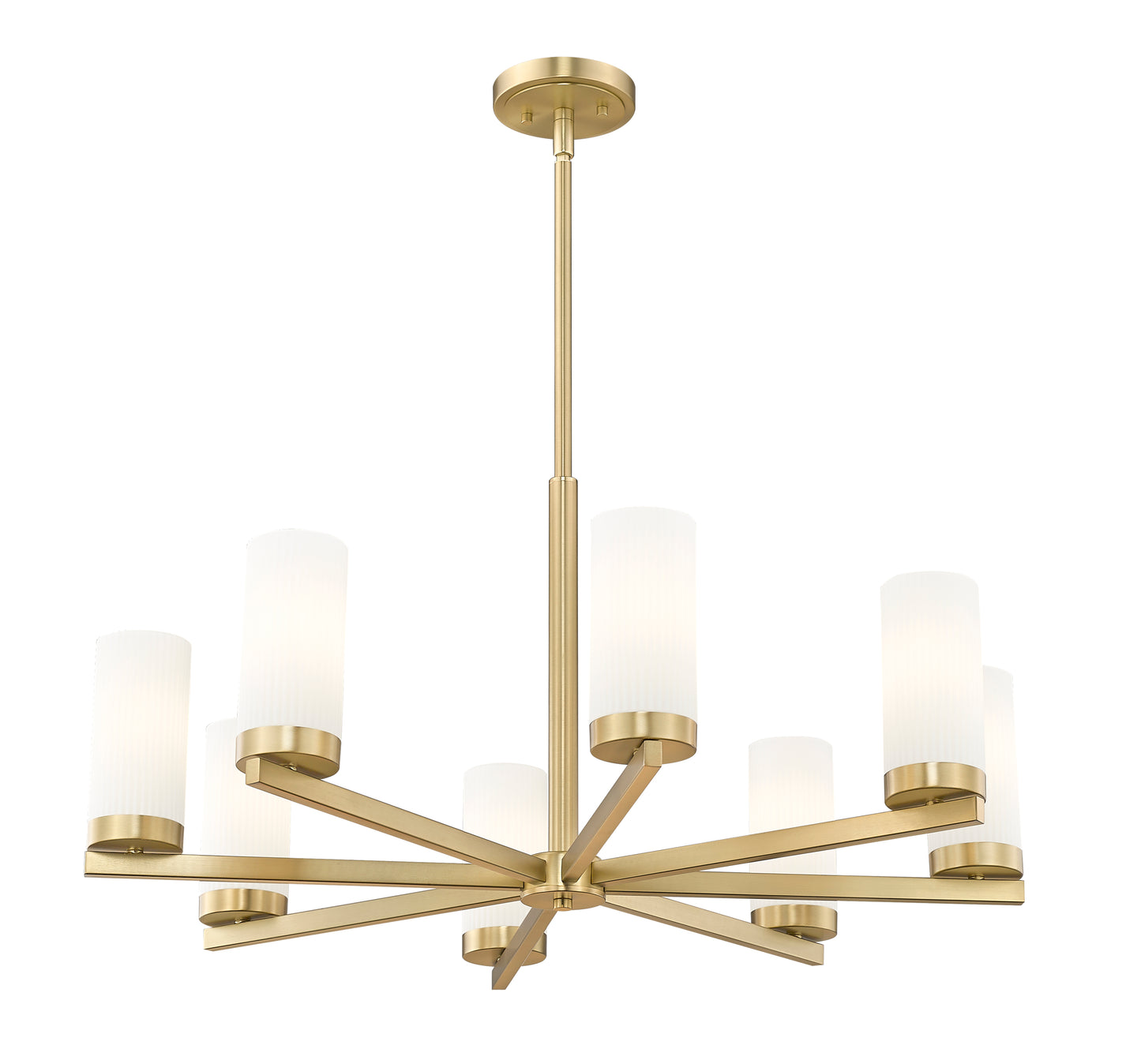 3044-8MGLD - Danica 8 Light 32" Chandelier - Modern Gold