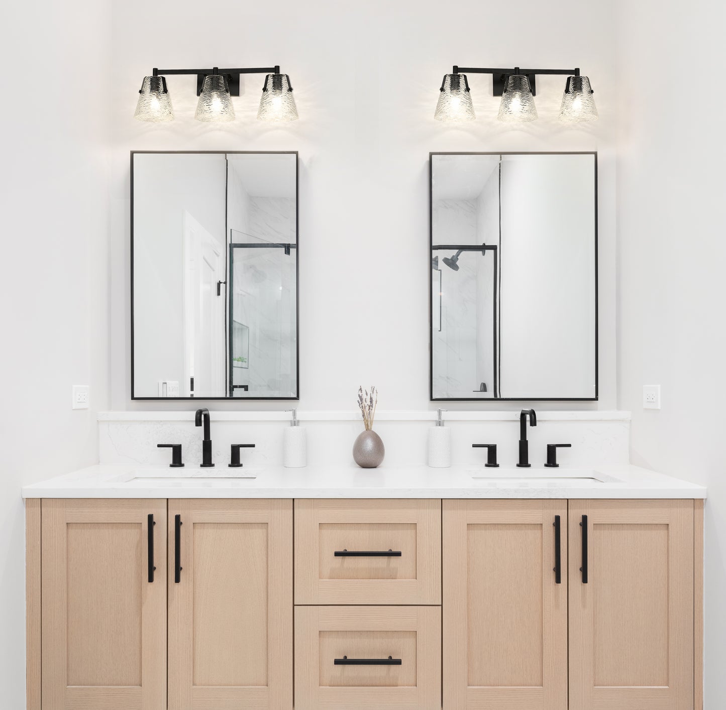 1101-3V-MB - Analia 3 Light 26" Vanity - Matte Black