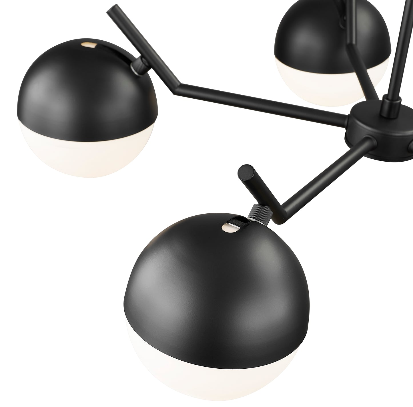 7517-5MB - Realm Sphere 5 Light 32" Chandelier - Matte Black