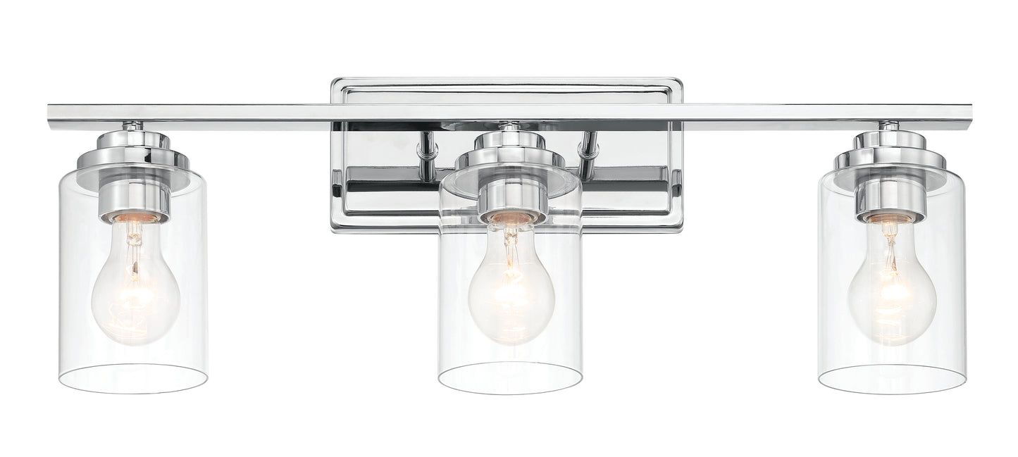 20425CH3 - Clark 3 Light 25" Wide Vanity Light - Chrome