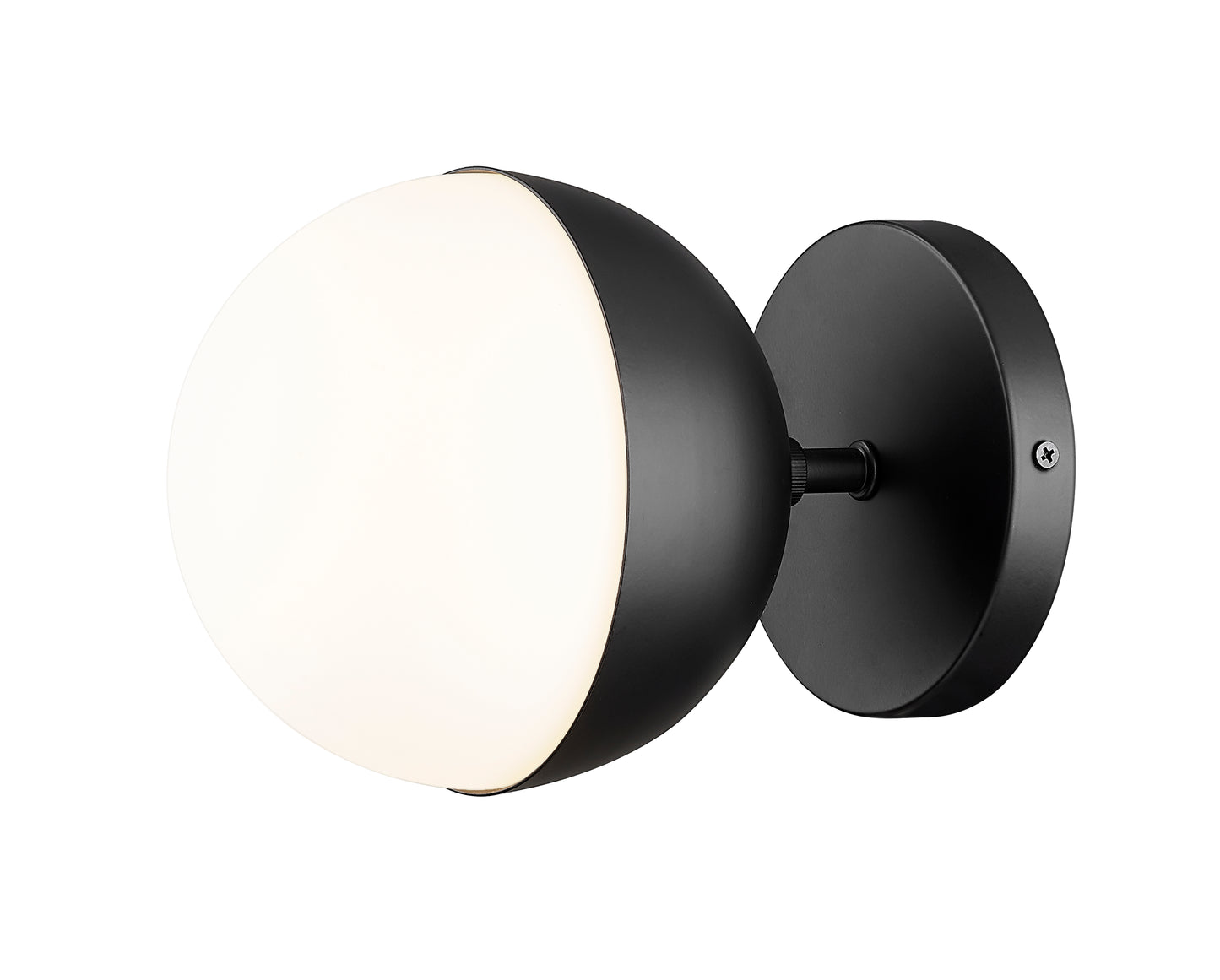 7517-1S-MB - Realm Sphere 1 Light Wall 6" Sconce - Matte Black
