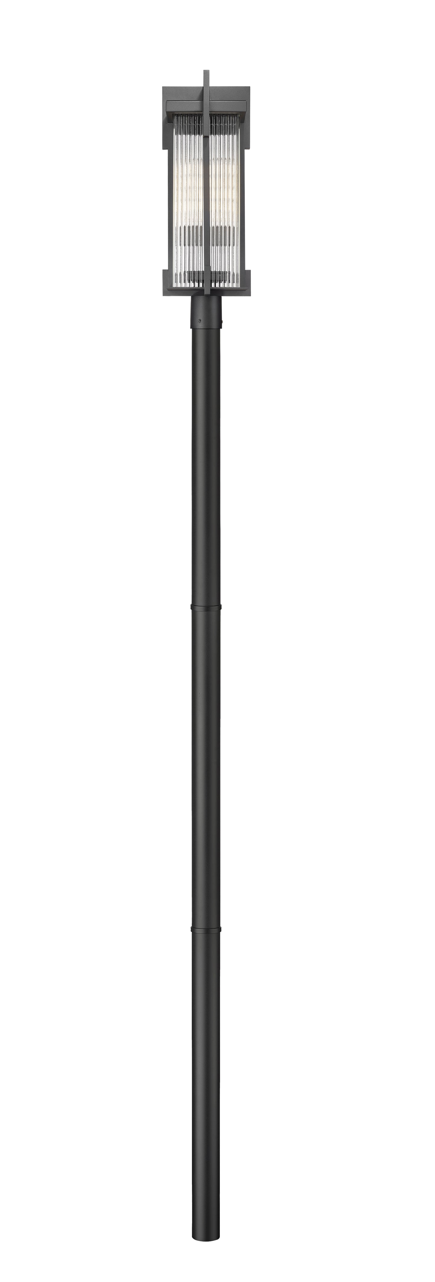 5031PHBR-5009P96-BK - Fortis 2 Light Outdoor Post Mounted 120" Fixture - Sand Black