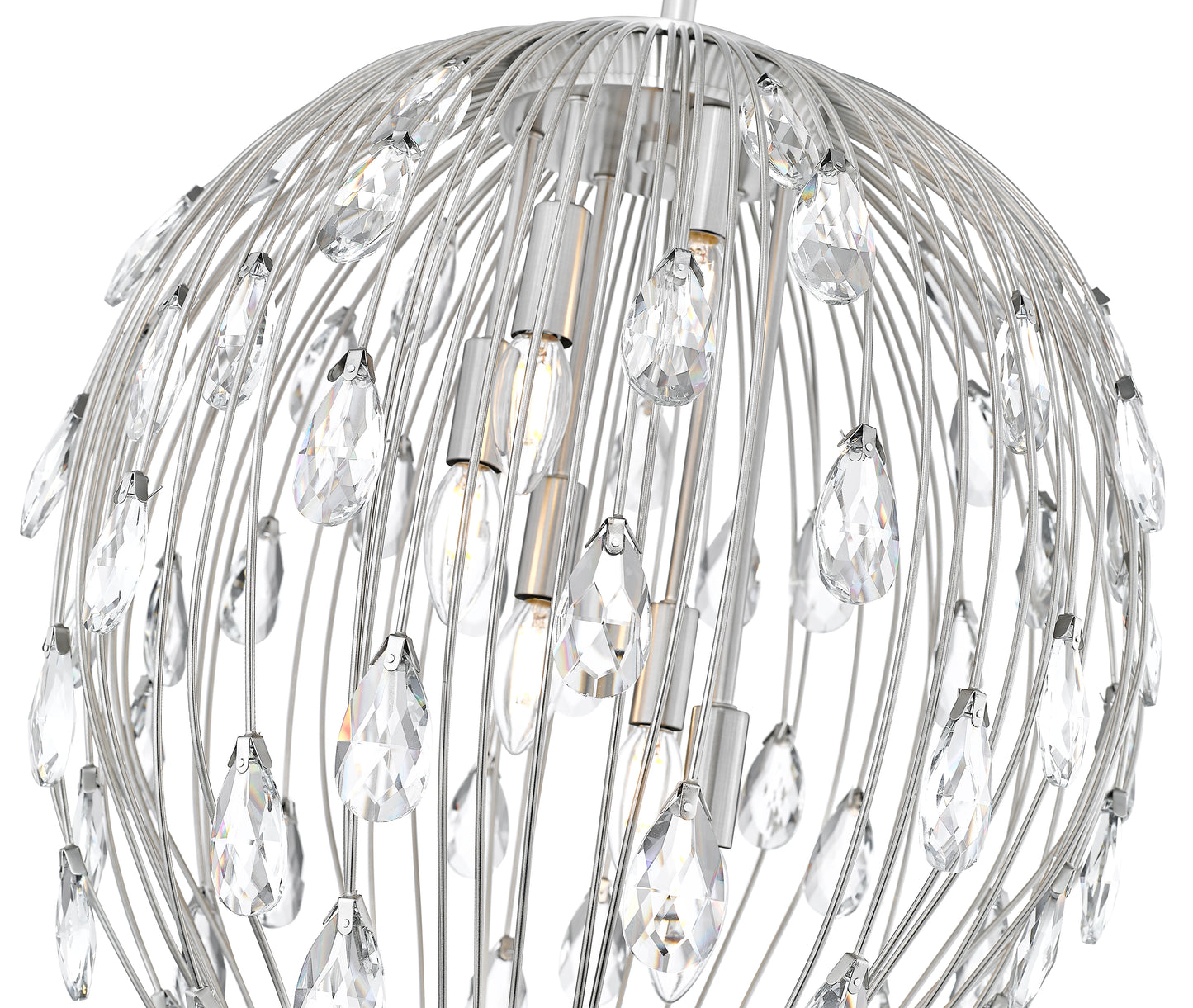 1957P18-BN - Gabriella 6 Light 18" Pendant - Brushed Nickel