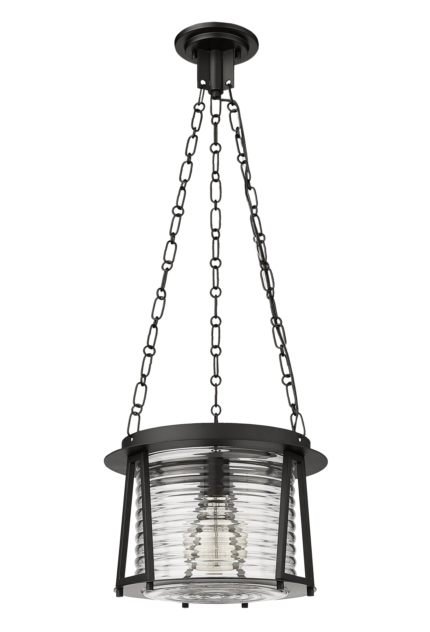 7503P13-MB - Cape Harbor 1 Light 13" Pendant - Matte Black