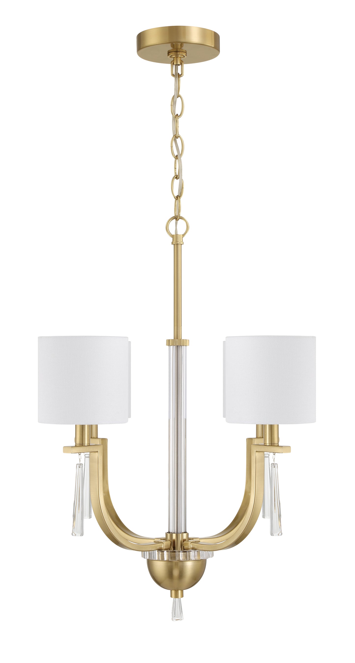 58224-SB - Fortuna 4 Light 20" Wide Chandelier - Satin Brass