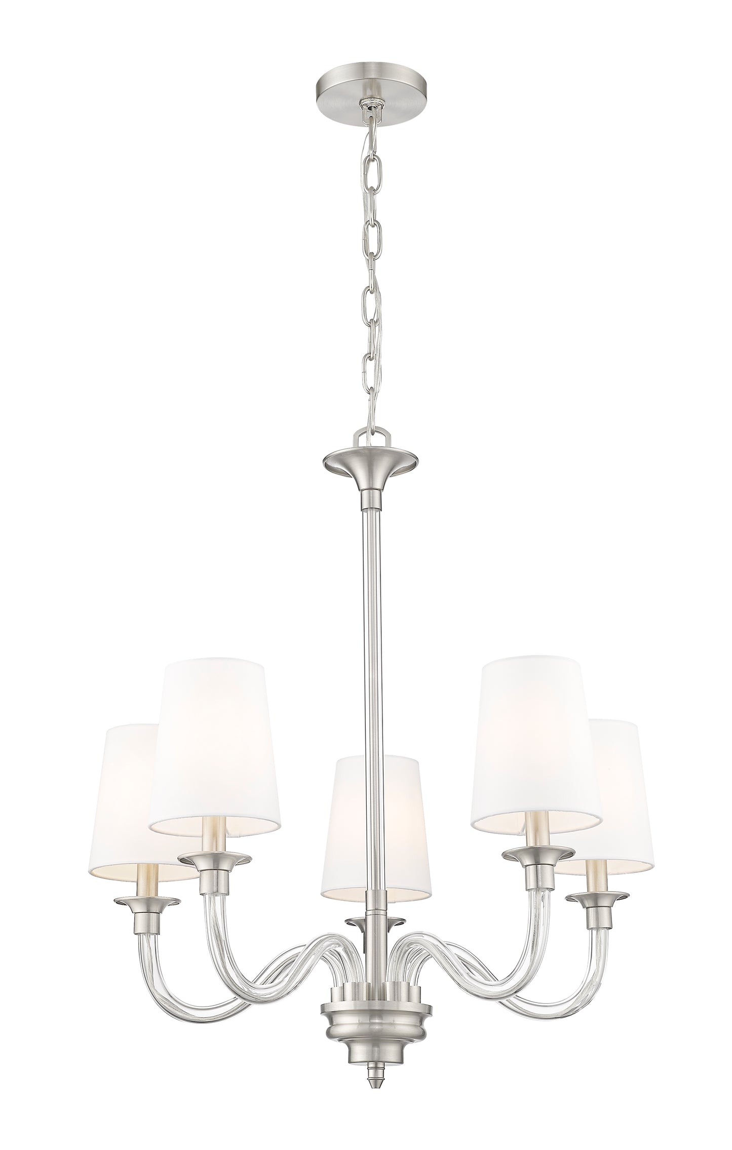 1950-5BN - Katerina 5 Light 24" Chandelier - Brushed Nickel