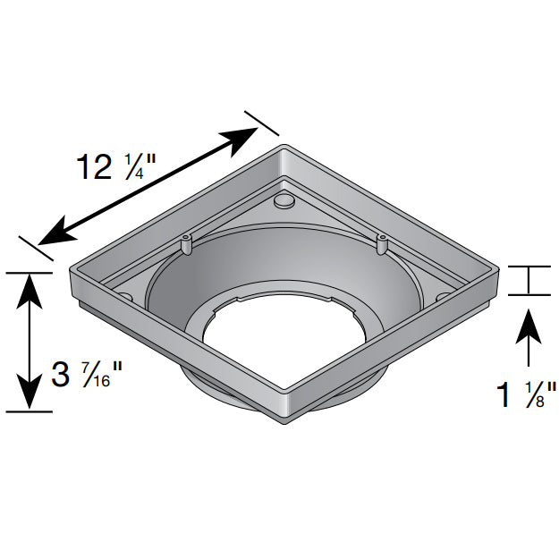 NDS 1230 - 12" x 12" Catch Basin Low Profile Adapter