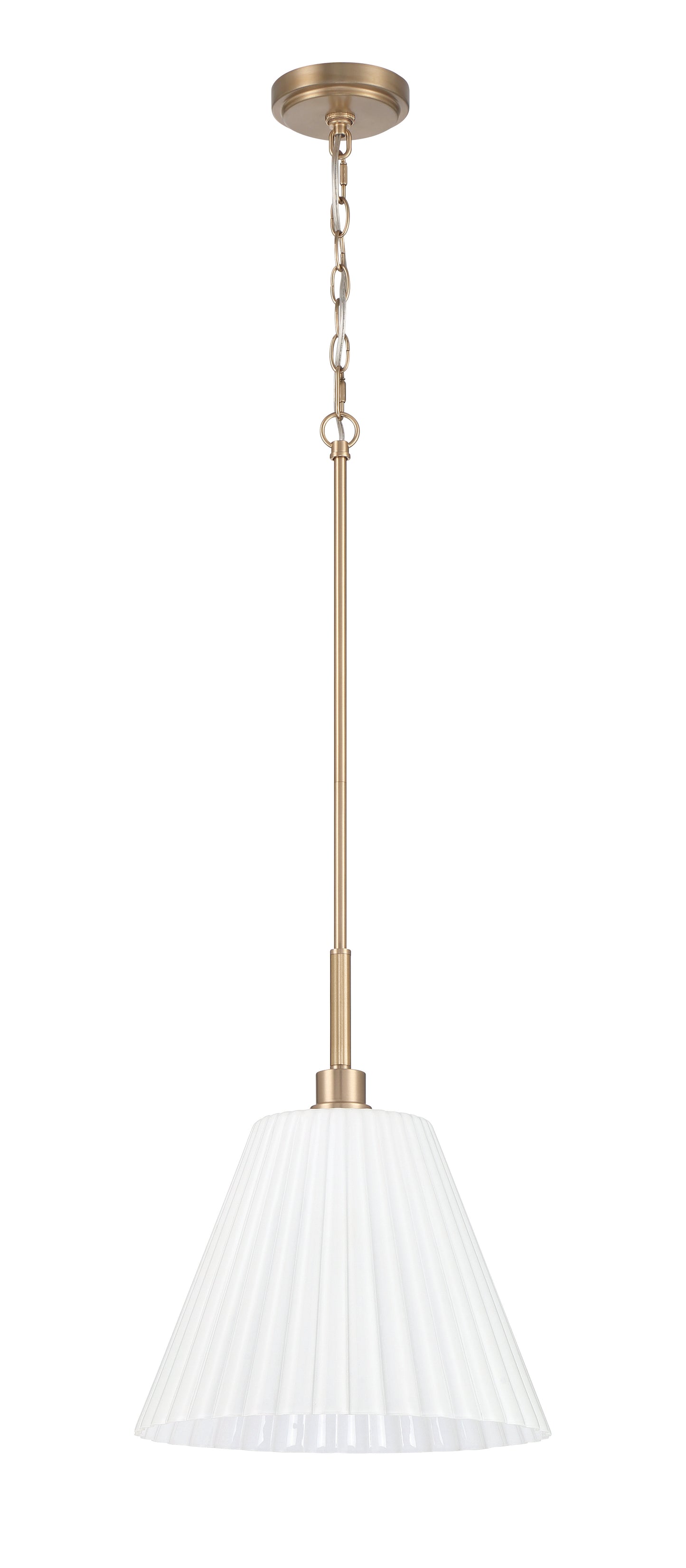 62392-CPZ - Pleated II 1 Light 14" Wide Pendant - Premium Bronze