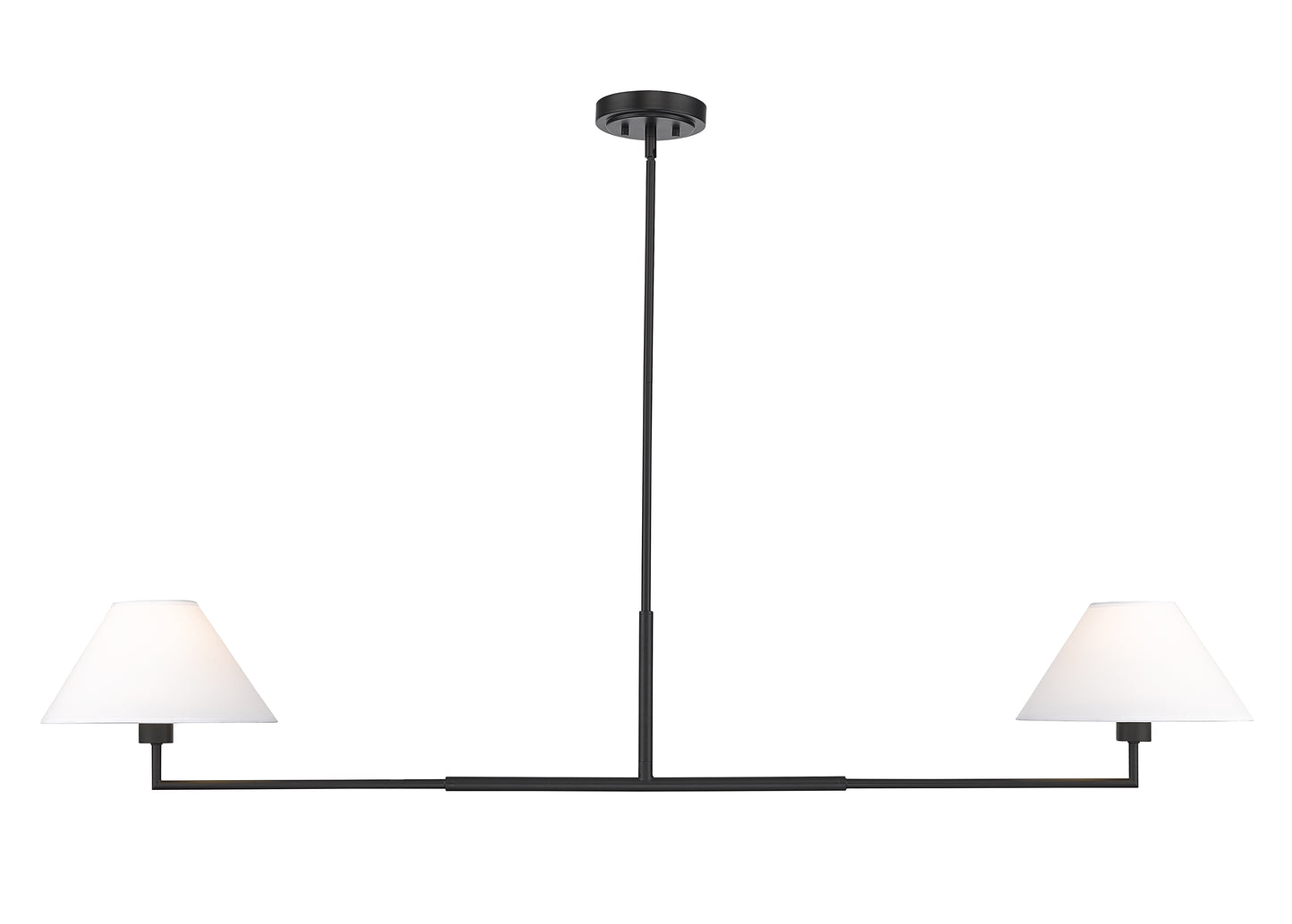 744-62L-MB - Leila 2 Light 12" Chandelier - Matte Black