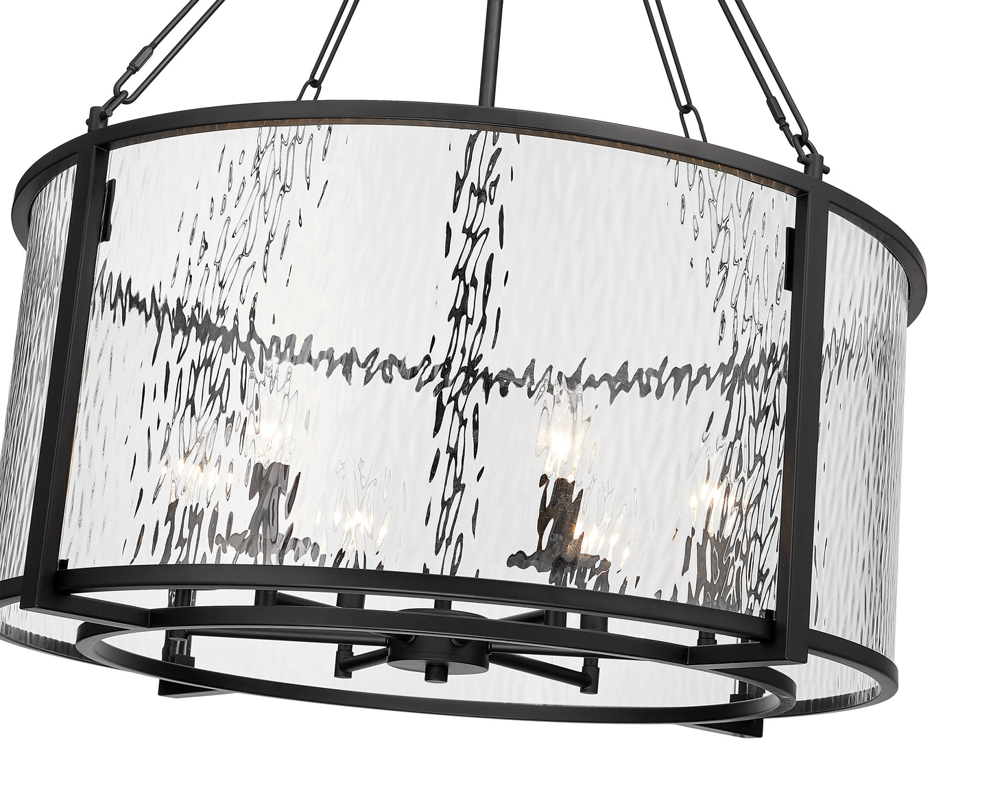 346P26-MB - Barrington 6 Light 26" Chandelier - Matte Black