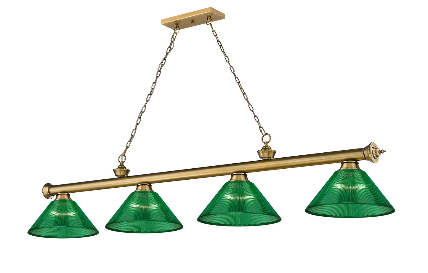 2306-4RB-ARG - Cordon 4 Light 81" Billiard - Rubbed Brass