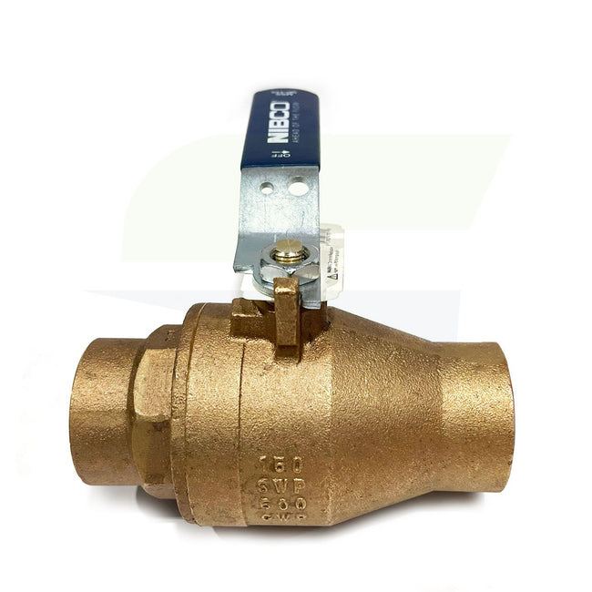 NJ8310D -  2" Bronze Full Port Ball Valve with Lever Handle S-585-70 - Sweat x Sweat