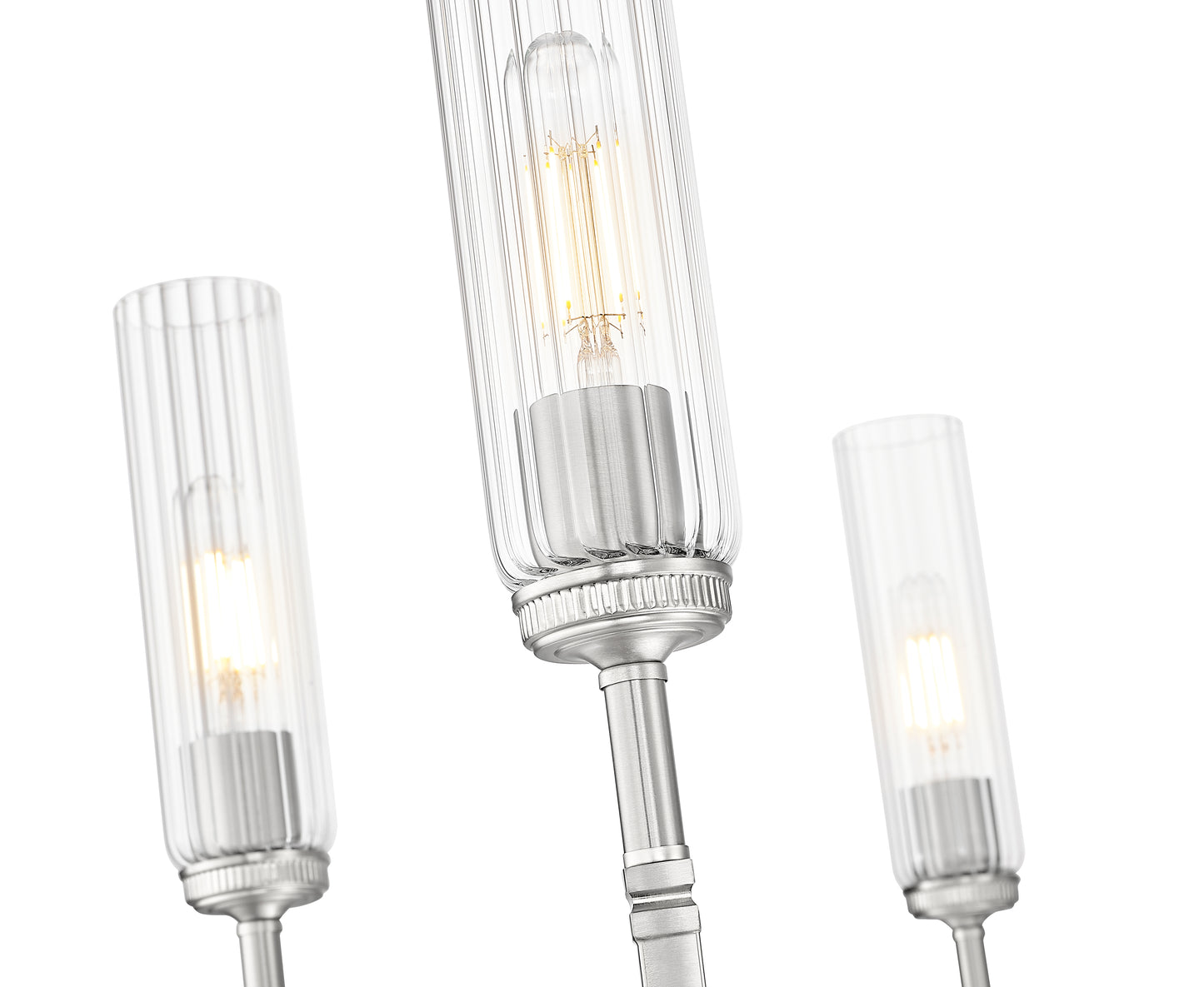 3047-6BN - Esme 6 Light 38" Chandelier - Brushed Nickel