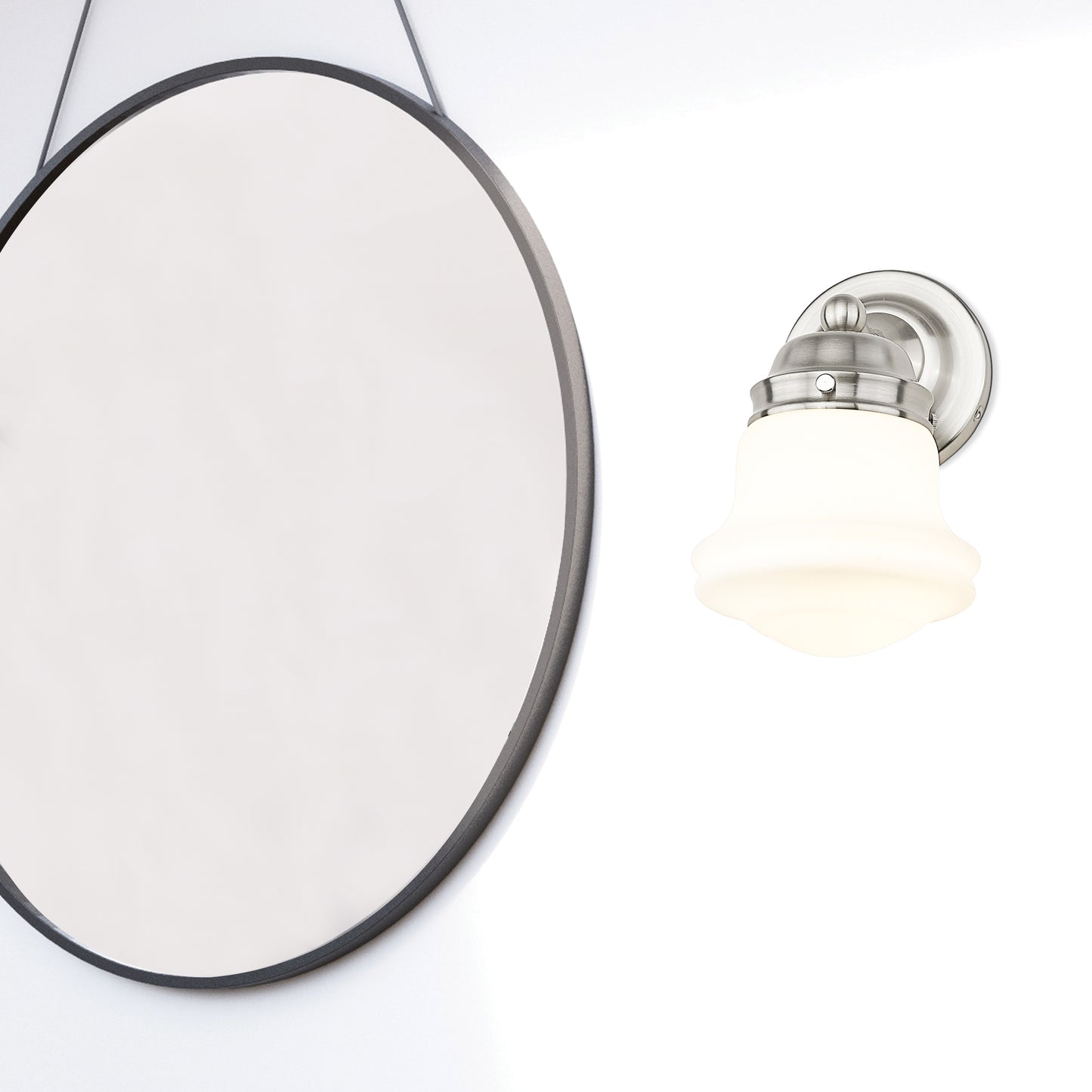 735-1S-BN - Vaughn 1 Light Wall 10" Sconce - Brushed Nickel