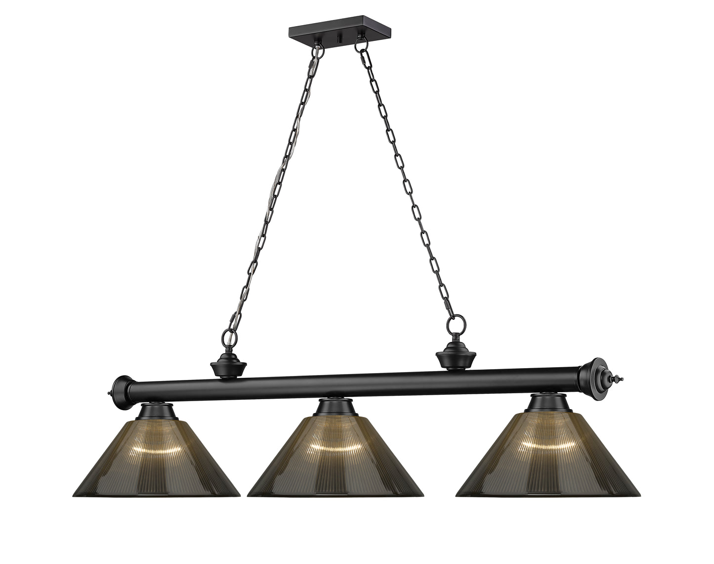 2306-3MB-ARS - Cordon 3 Light 57" Billiard - Matte Black