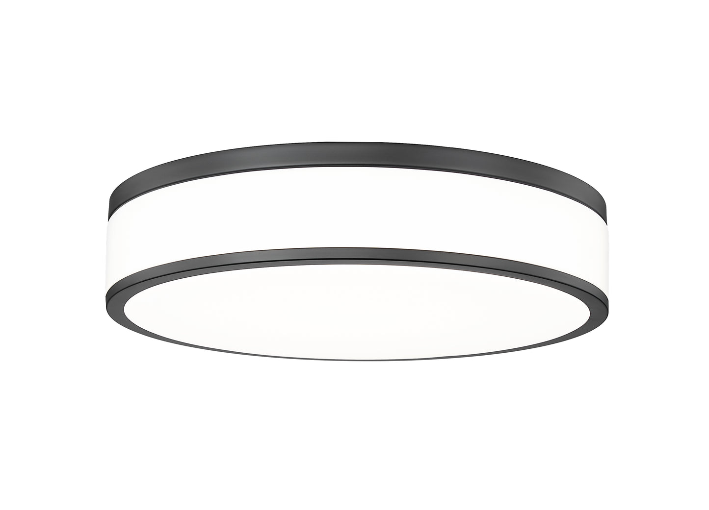 1012F16-MB-LED - Ballord 1 Light Flush 16" Mount - Matte Black