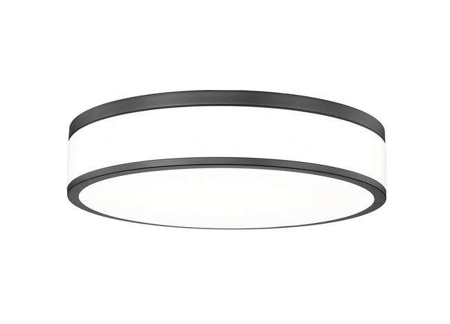 1012F16-MB-LED - Ballord 1 Light Flush 16" Mount - Matte Black