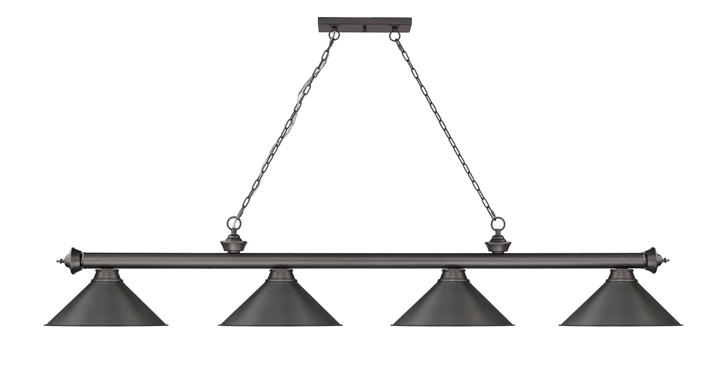 2306-4BRZ-BRZ15 - Cordon 4 Light 81" Billiard - Bronze