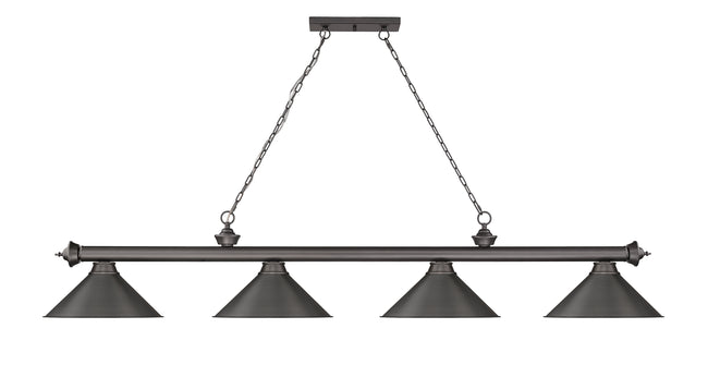 2306-4BRZ-BRZ15 - Cordon 4 Light 81" Billiard - Bronze