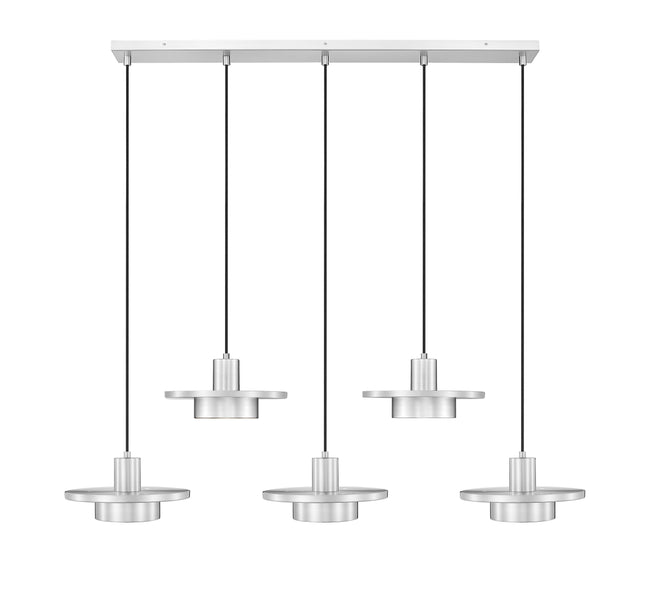 829P12-5L-BN-LED - Ludo 5 Light Linear 52" Chandelier - Brushed Nickel