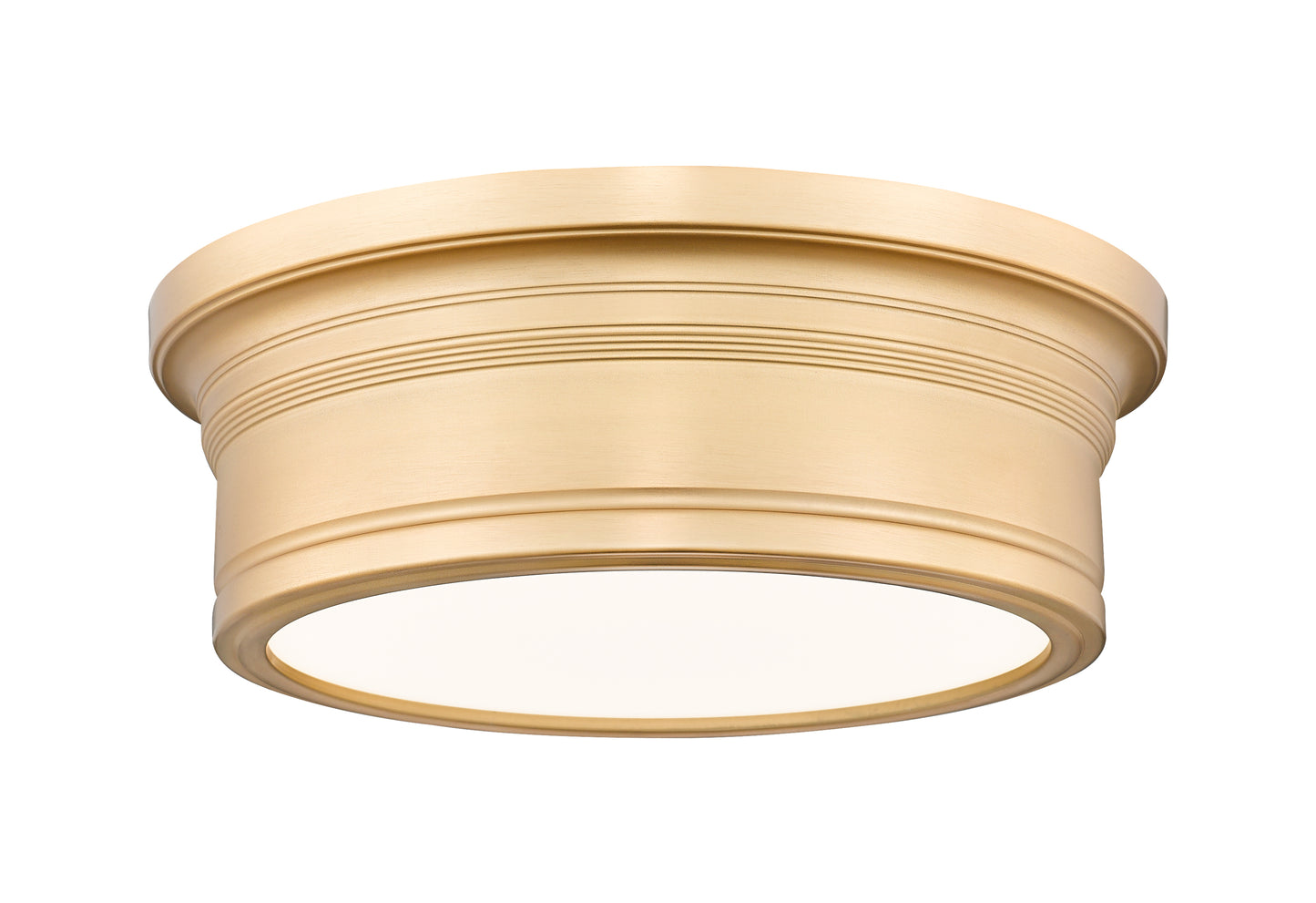 7702F12-MGLD-LED - Bentley 1 Light Flush 12" Mount - Modern Gold