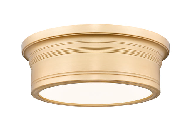 7702F12-MGLD-LED - Bentley 1 Light Flush 12" Mount - Modern Gold