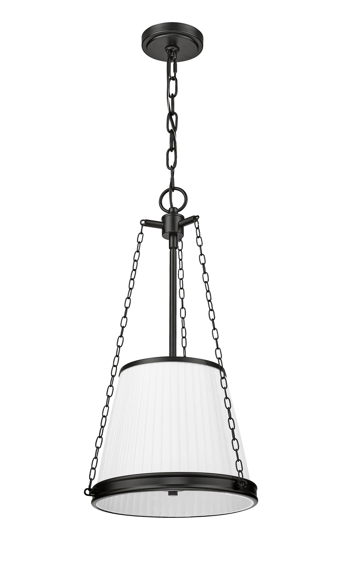 1954P12-MB - Madeline 4 Light 12" Pendant - Matte Black