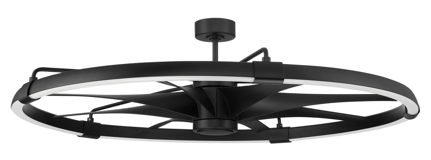 AXL57FB8 - Axel Indoor/Outdoor 52" 8 Blade Indoor Outdoor Ceiling Fan with Light Kit - Flat Black
