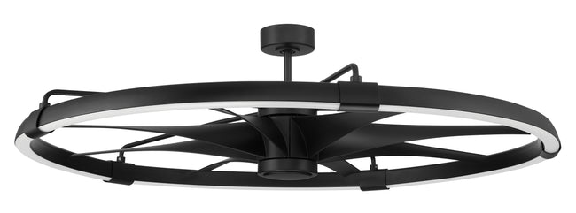 AXL57FB8 - Axel Indoor/Outdoor 52" 8 Blade Indoor Outdoor Ceiling Fan with Light Kit - Flat Black