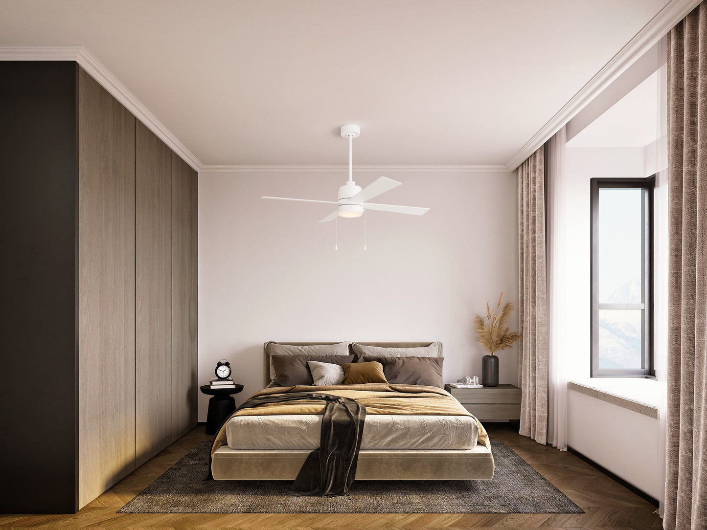 EMCY52W4-PC - Energy Star McCoy 52" 4 Blade Ceiling Fan 52" 4 Blade Ceiling Fan with Light Kit - White