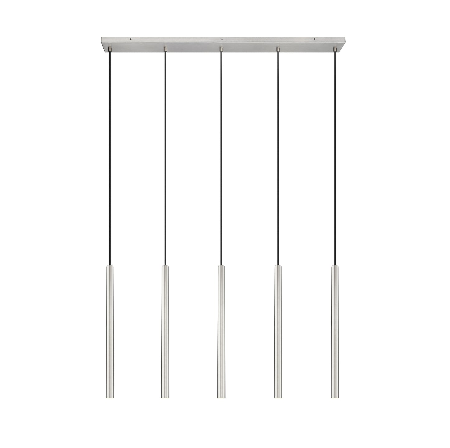 919MP24-5L-BN-LED - Forest 5 Light Linear 42" Chandelier - Brushed Nickel