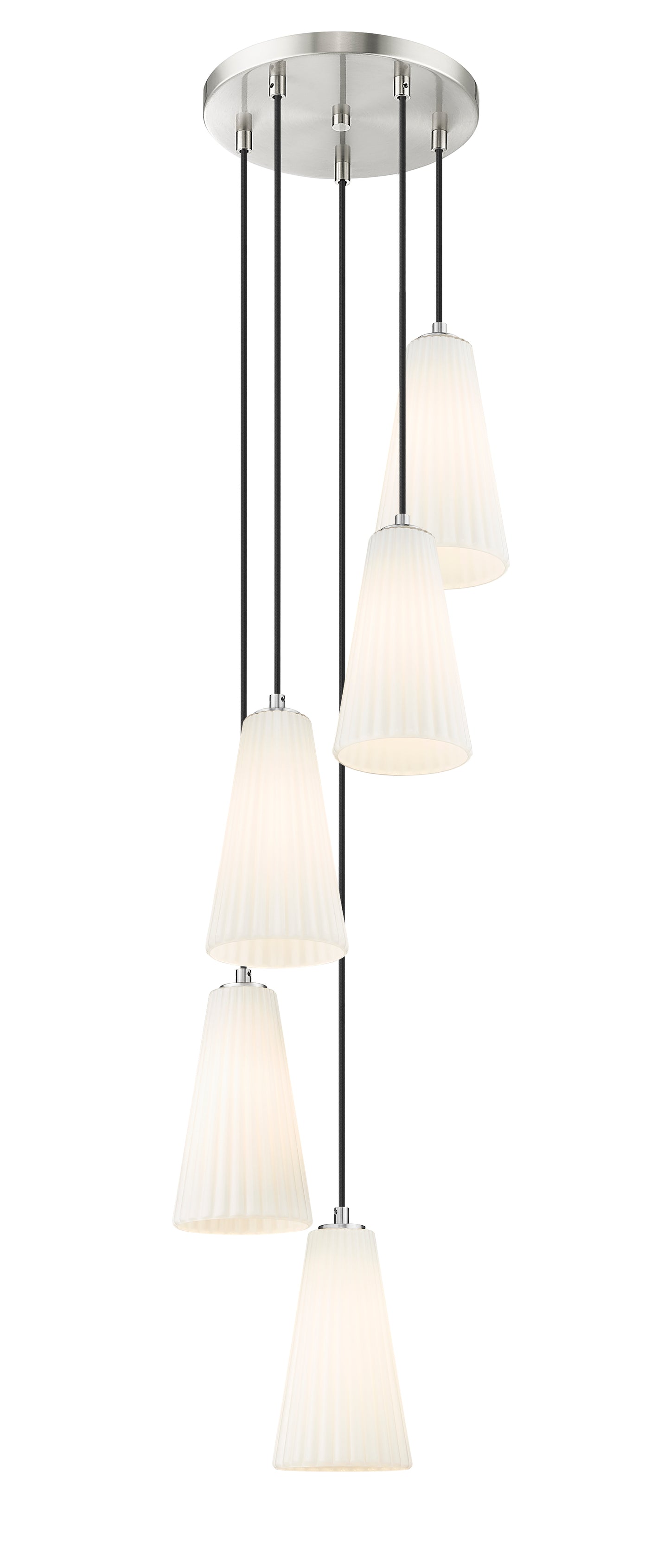 3043P6-5R-BN - Farrell 5 Light 12" Chandelier - Brushed Nickel