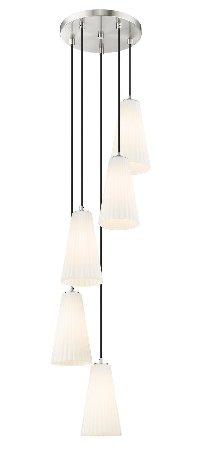 3043P6-5R-BN - Farrell 5 Light 12" Chandelier - Brushed Nickel