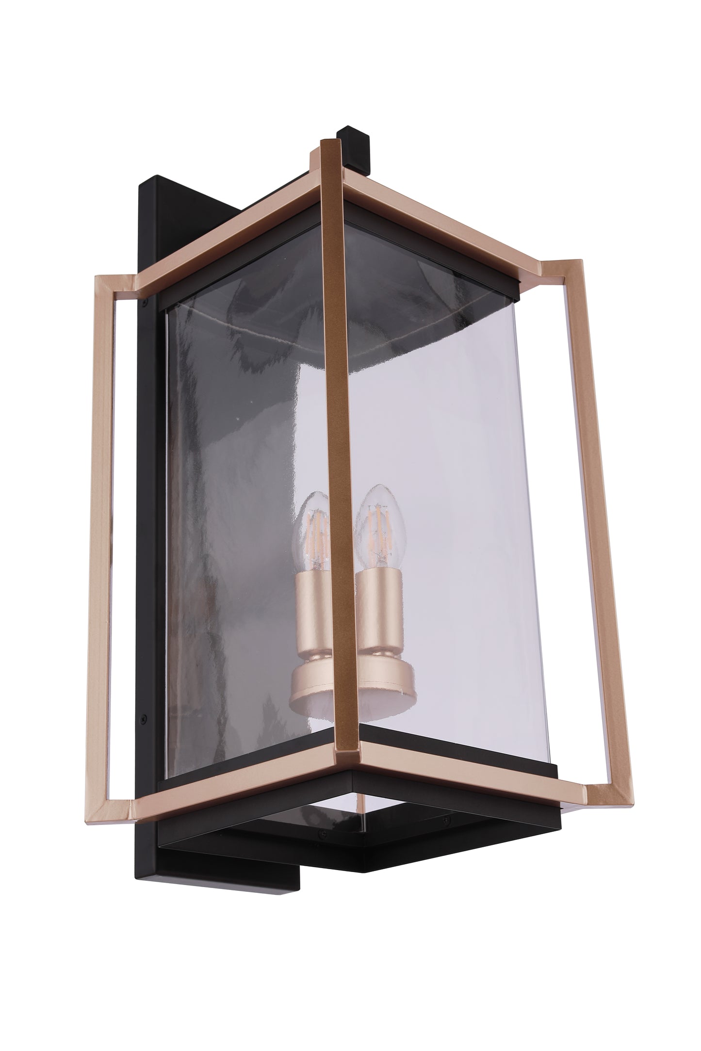 ZA6534-MNSB - Metalwork 4 Light 27" High Outdoor Wall Lantern - Midnight / Satin Brass